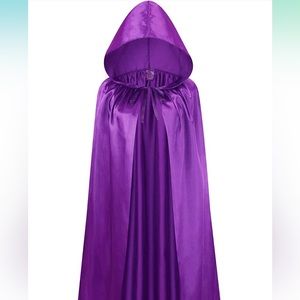Full length hooded cape cloak Halloween purple